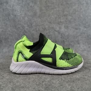 Athletic Works Shoes Toddler Boys 9 Slip On Sneakers Knit Green Black Casual